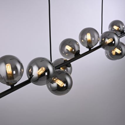 Schöner Wohnen 14504-18 - Żyrandol LED na linkach DUBAI 13xG9/3W/230V czarny/przydymiony