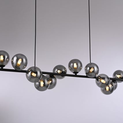 Schöner Wohnen 14504-18 - Żyrandol LED na linkach DUBAI 13xG9/3W/230V czarny/przydymiony