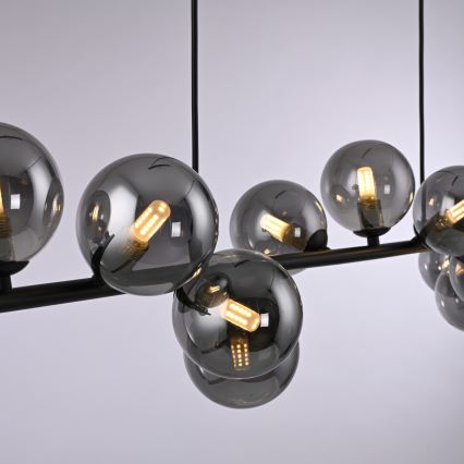 Schöner Wohnen 14504-18 - Żyrandol LED na linkach DUBAI 13xG9/3W/230V czarny/przydymiony
