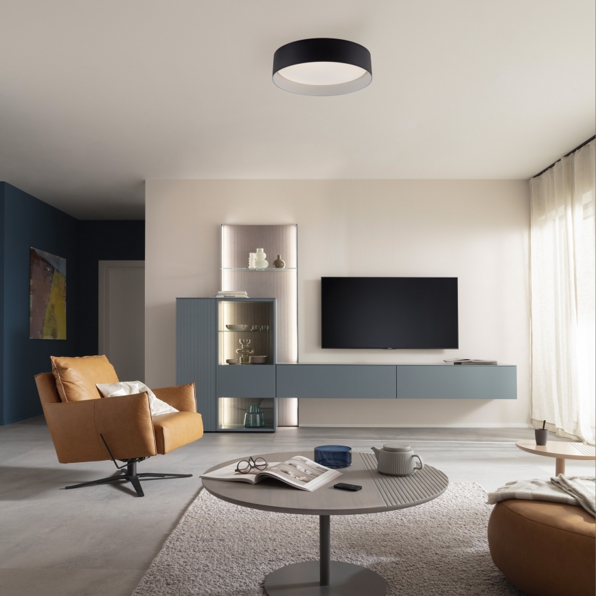 Schöner Wohnen 14593-18 - ściemnialna oprawa sufitowa LED TAVOLI LED/10W/230V 2700-6500K śr. 28,5 cm czarna + pilot zdalnego sterowania