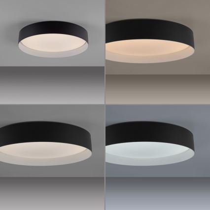 Schöner Wohnen 14594-18 - ściemnialna lampa sufitowa LED TAVOLI LED/20W/230V 2700-6500K średnica 39 cm czarna + pilot zdalnego sterowania