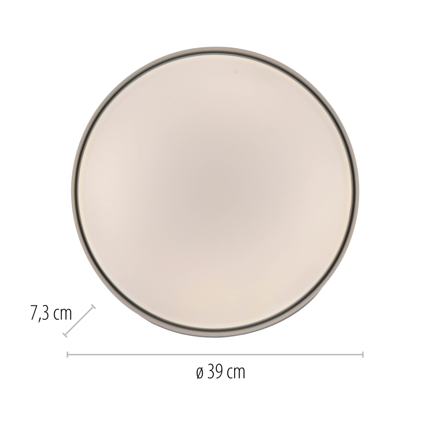 Schöner Wohnen 14594-18 - ściemnialna lampa sufitowa LED TAVOLI LED/20W/230V 2700-6500K średnica 39 cm czarna + pilot zdalnego sterowania