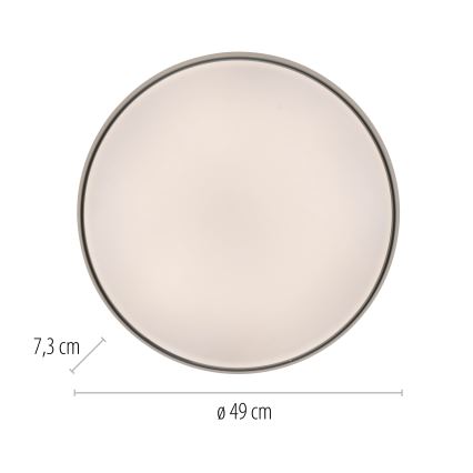 Schöner Wohnen 14595-18 - Ściemnialna lampa sufitowa LED TAVOLI LED/34W/230V 2700-6500K śr. 49 cm czarna + pilot zdalnego sterowania