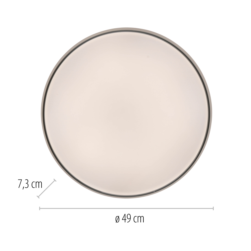 Schöner Wohnen 14595-18 - Ściemnialna lampa sufitowa LED TAVOLI LED/34W/230V 2700-6500K śr. 49 cm czarna + pilot zdalnego sterowania