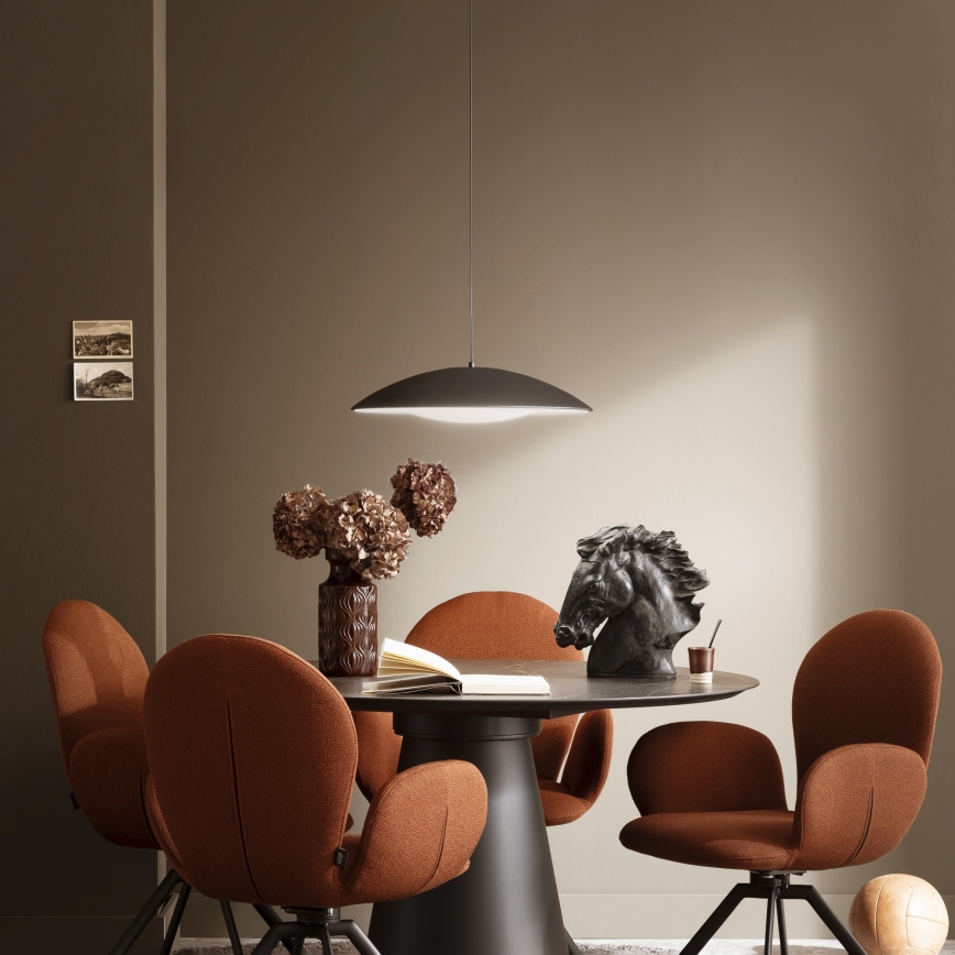 Schöner Wohnen 14606-18 - Ściemnialna lampa wisząca LED na lince LENTE LED/17W/230V Ø 40 cm czarna