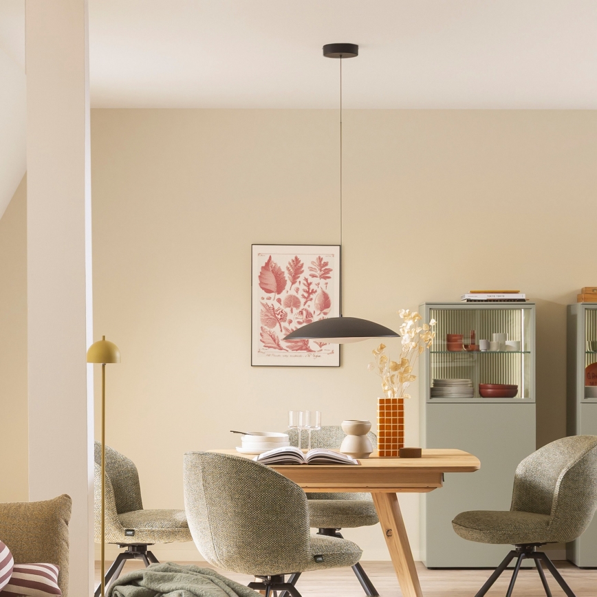 Schöner Wohnen 14606-18 - Ściemnialna lampa wisząca LED na lince LENTE LED/17W/230V Ø 40 cm czarna