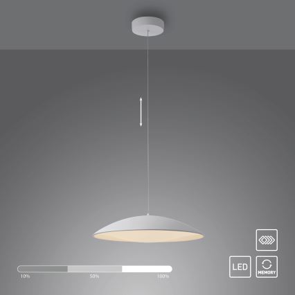 Schöner Wohnen 14607-16 - ściemnialna lampa wisząca na lince LENTE LED/23W/230V Ø 50 cm biała