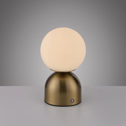 Schöner Wohnen 19218-12 - ściemnialna dotykowa ładowalna lampka stołowa RUDI LED/1,2W/5V 3000-6000K 1200 mAh złota