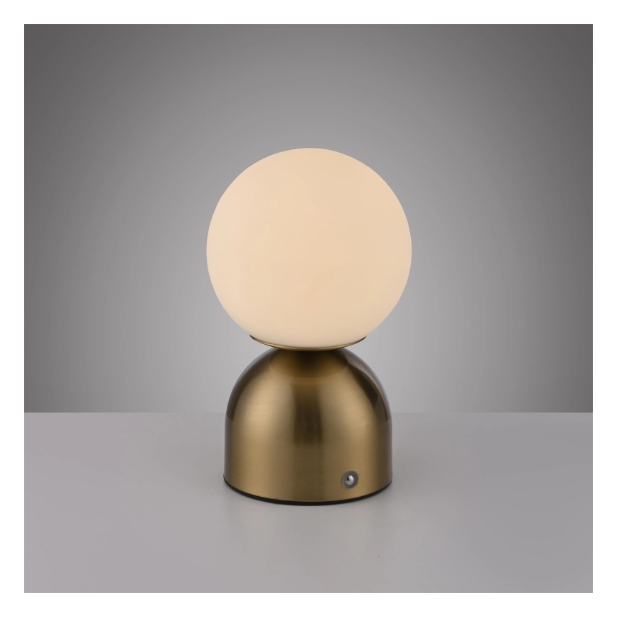 Schöner Wohnen 19218-12 - ściemnialna dotykowa ładowalna lampka stołowa RUDI LED/1,2W/5V 3000-6000K 1200 mAh złota