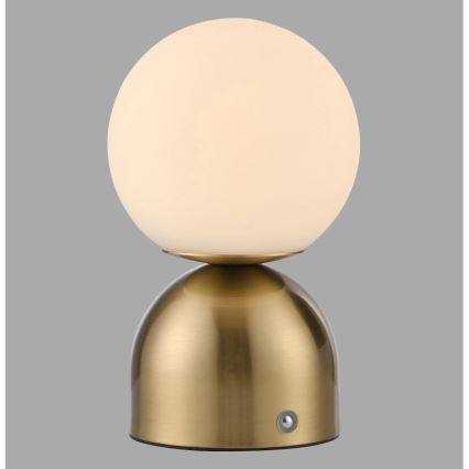 Schöner Wohnen 19218-12 - ściemnialna dotykowa ładowalna lampka stołowa RUDI LED/1,2W/5V 3000-6000K 1200 mAh złota