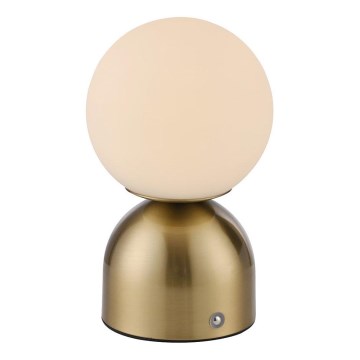 Schöner Wohnen 19218-12 - ściemnialna dotykowa ładowalna lampka stołowa RUDI LED/1,2W/5V 3000-6000K 1200 mAh złota