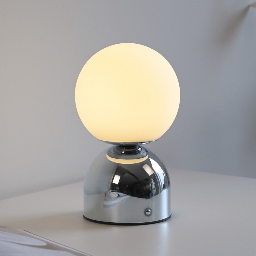 Schöner Wohnen 19218-17 - LED ściemniana dotykowa ładowalna lampa stołowa RUDI LED/1,2W/5V 3000-6000K 1200 mAh błyszczący chrom