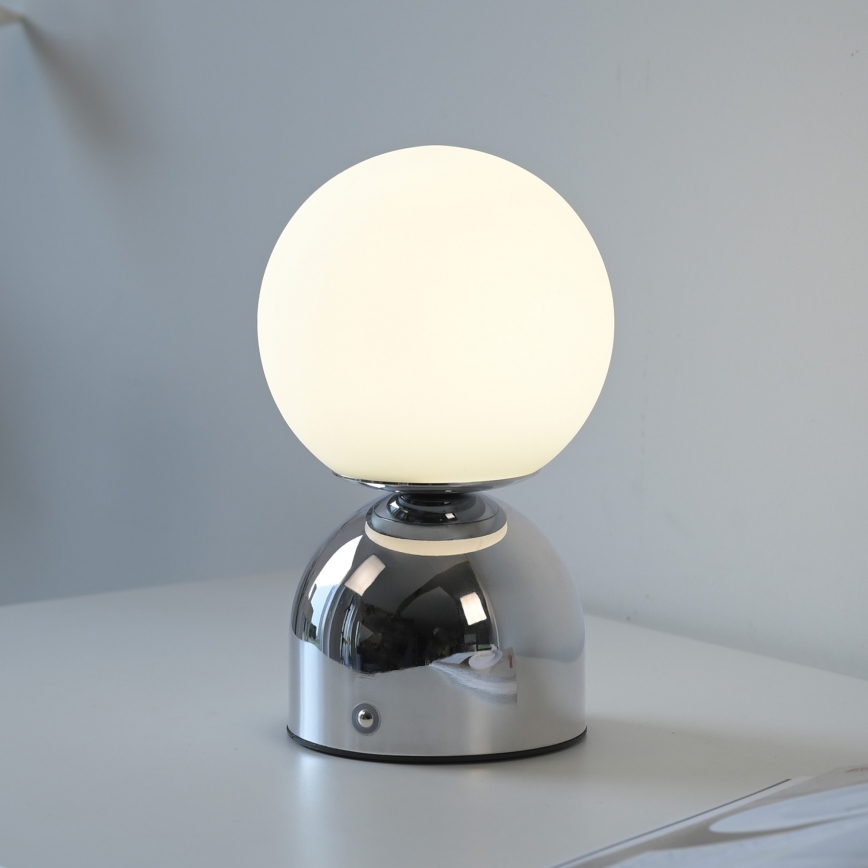 Schöner Wohnen 19218-17 - LED ściemniana dotykowa ładowalna lampa stołowa RUDI LED/1,2W/5V 3000-6000K 1200 mAh błyszczący chrom