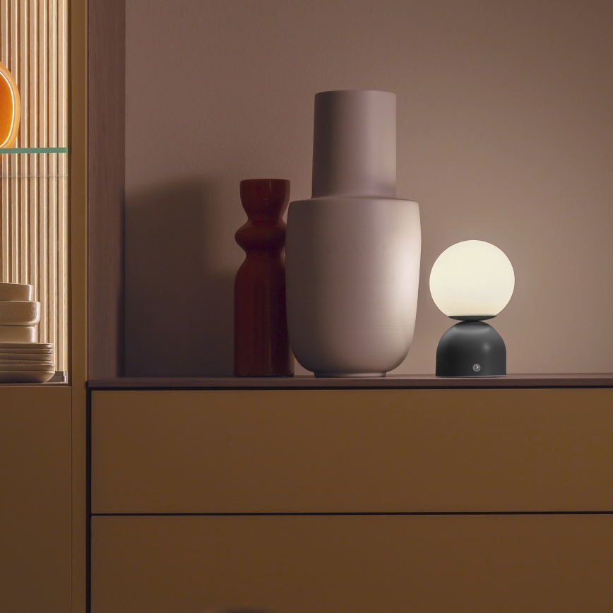 Schöner Wohnen 19218-18 - LED dotykowo ściemniana ładowalna lampa biurkowa RUDI LED/1,2W/5V 3000-6000K 1200 mAh czarna