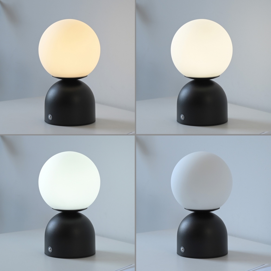 Schöner Wohnen 19218-18 - LED dotykowo ściemniana ładowalna lampa biurkowa RUDI LED/1,2W/5V 3000-6000K 1200 mAh czarna