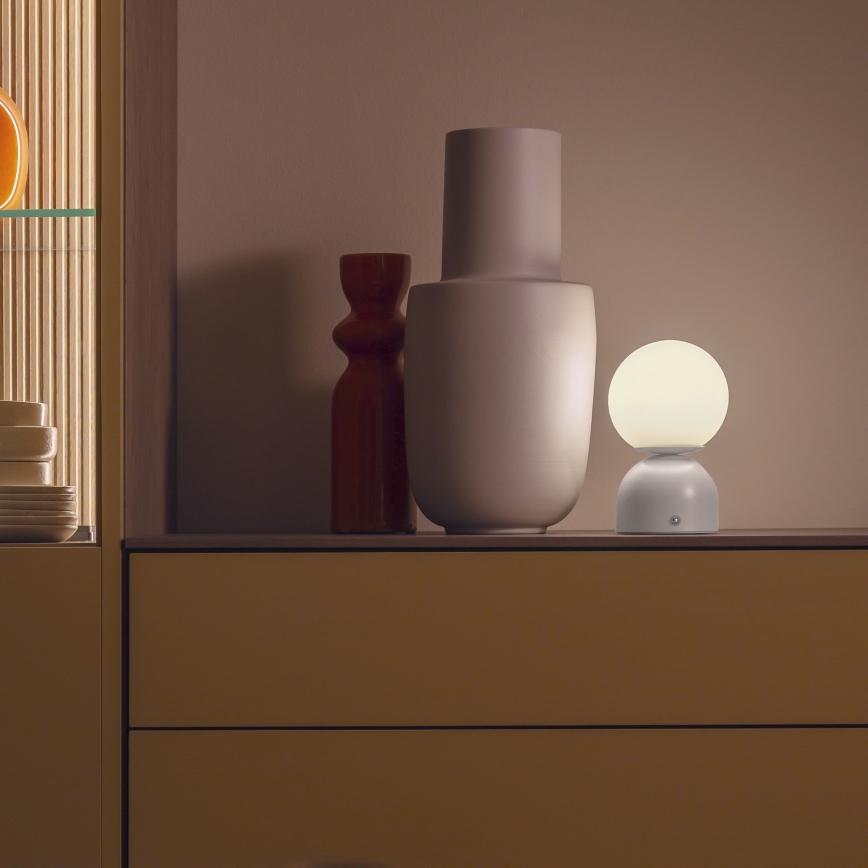 Schöner Wohnen 19218-39 - Ściemniana dotykowa ładowalna lampa stołowa RUDI LED/1,2W/5V 3000-6000K 1200 mAh szara