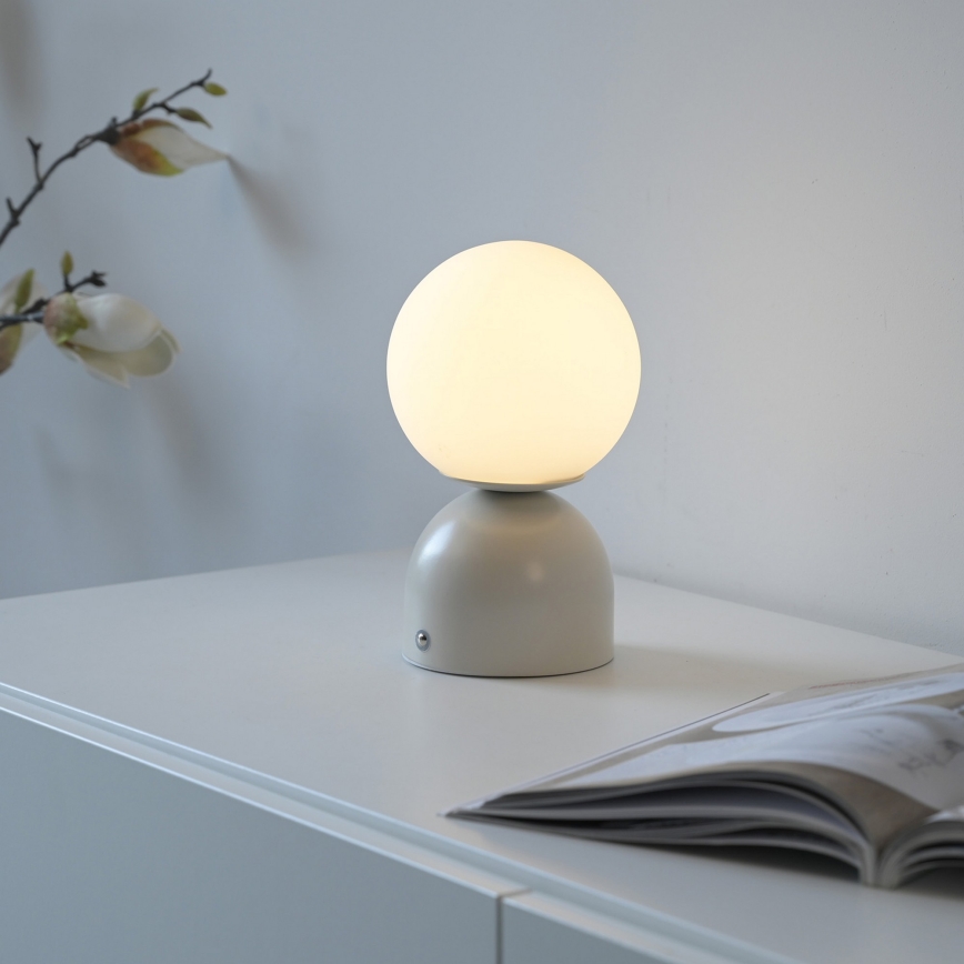 Schöner Wohnen 19218-39 - Ściemniana dotykowa ładowalna lampa stołowa RUDI LED/1,2W/5V 3000-6000K 1200 mAh szara