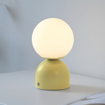 Schöner Wohnen 19218-81 - Dotykowa, ściemnialna ładowalna lampa stołowa LED RUDI LED/1,2W/5V 3000-6000K 1200 mAh żółta