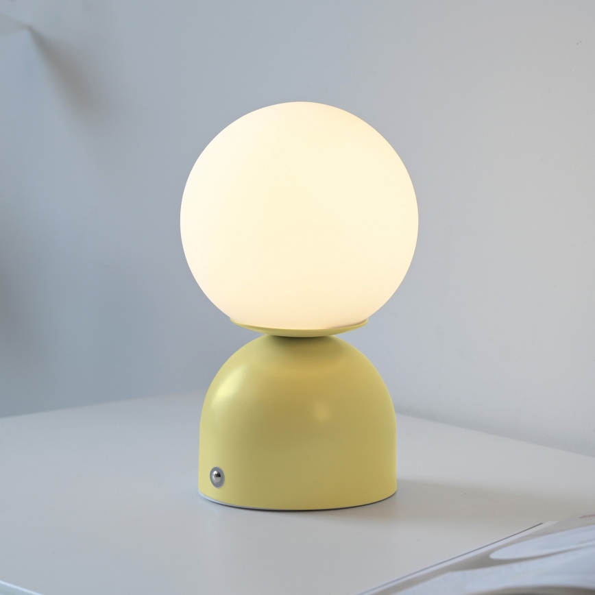 Schöner Wohnen 19218-81 - Dotykowa, ściemnialna ładowalna lampa stołowa LED RUDI LED/1,2W/5V 3000-6000K 1200 mAh żółta