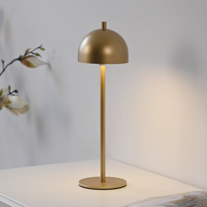 Schöner Wohnen 19244-12 - LED ściemnialna dotykowa ładowalna lampa stołowa zewnętrzna BELLIS LED/2,5W/5V 2600 mAh IP54 złota