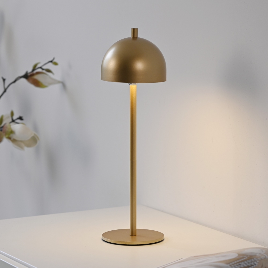 Schöner Wohnen 19244-12 - LED ściemnialna dotykowa ładowalna lampa stołowa zewnętrzna BELLIS LED/2,5W/5V 2600 mAh IP54 złota