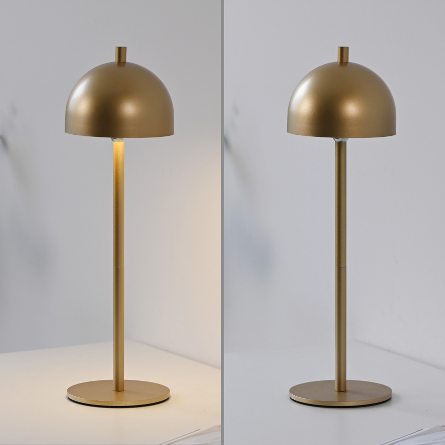 Schöner Wohnen 19244-12 - LED ściemnialna dotykowa ładowalna lampa stołowa zewnętrzna BELLIS LED/2,5W/5V 2600 mAh IP54 złota