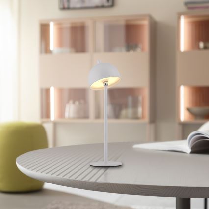 Schöner Wohnen 19244-16 - Zewnętrzna, ładowalna, dotykowa, ściemniana lampa stołowa LED BELLIS LED/2,5W/5V 2600 mAh IP54 biała