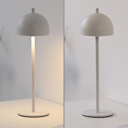 Schöner Wohnen 19244-16 - Zewnętrzna, ładowalna, dotykowa, ściemniana lampa stołowa LED BELLIS LED/2,5W/5V 2600 mAh IP54 biała