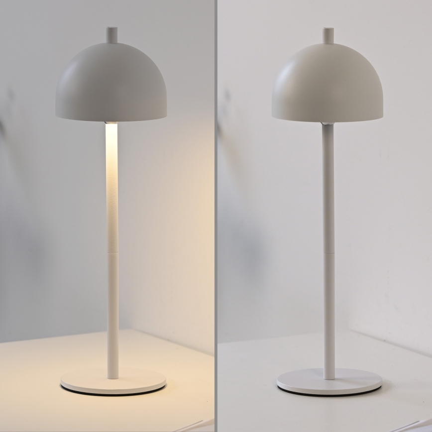 Schöner Wohnen 19244-16 - Zewnętrzna, ładowalna, dotykowa, ściemniana lampa stołowa LED BELLIS LED/2,5W/5V 2600 mAh IP54 biała