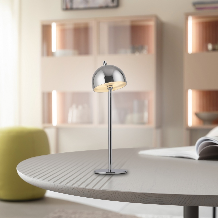 Schöner Wohnen 19244-17 - Ściemniana dotykowa ładowalna zewnętrzna lampa stołowa BELLIS LED/2,5W/5V 2600 mAh IP54 błyszczący chrom