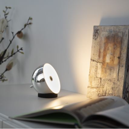 Schöner Wohnen 19244-17 - Ściemniana dotykowa ładowalna zewnętrzna lampa stołowa BELLIS LED/2,5W/5V 2600 mAh IP54 błyszczący chrom
