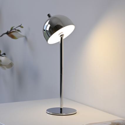 Schöner Wohnen 19244-17 - Ściemniana dotykowa ładowalna zewnętrzna lampa stołowa BELLIS LED/2,5W/5V 2600 mAh IP54 błyszczący chrom
