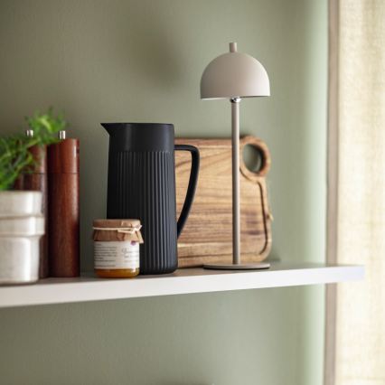 Schöner Wohnen 19244-39 - ściemnialna dotykowa ładowalna zewnętrzna lampa stołowa BELLIS LED/2,5W/5V 2600 mAh IP54 szara