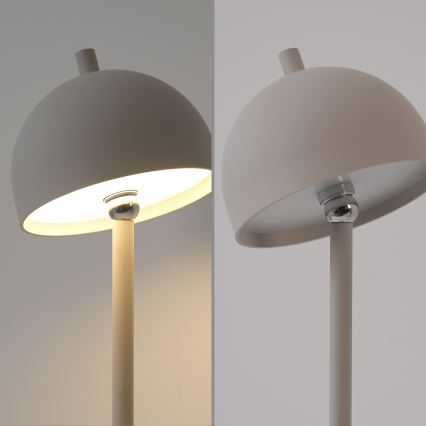 Schöner Wohnen 19244-39 - ściemnialna dotykowa ładowalna zewnętrzna lampa stołowa BELLIS LED/2,5W/5V 2600 mAh IP54 szara