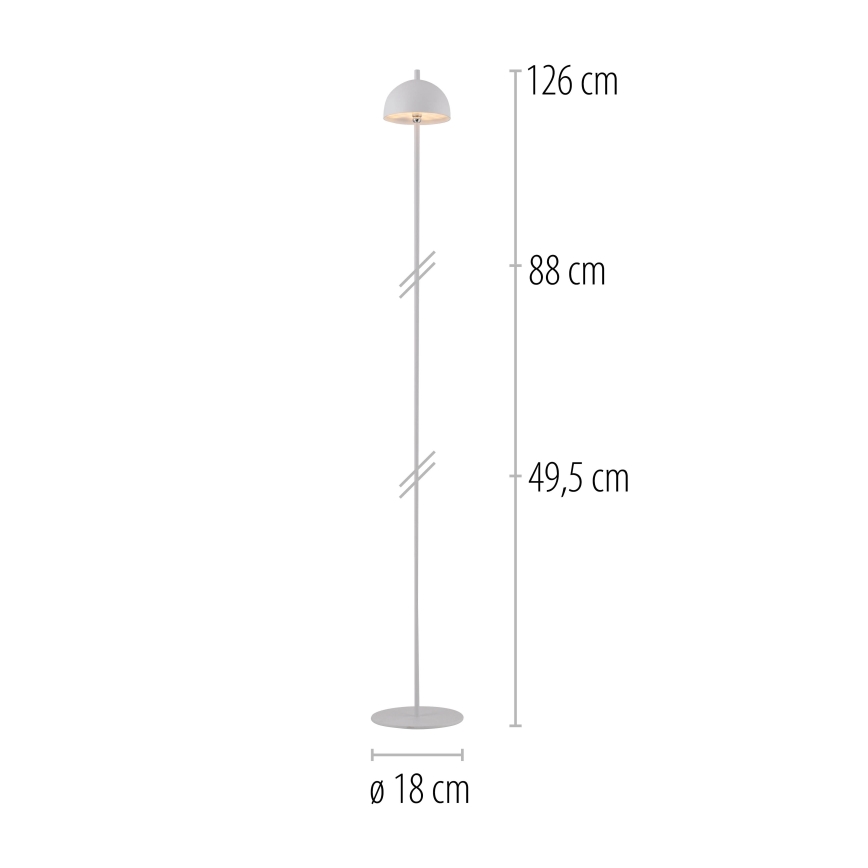 Schöner Wohnen 19245-16 - LED ściemnialna dotykowa ładowalna lampa stojąca zewnętrzna BELLIS LED/2,5W/5V 2600 mAh IP54 biała