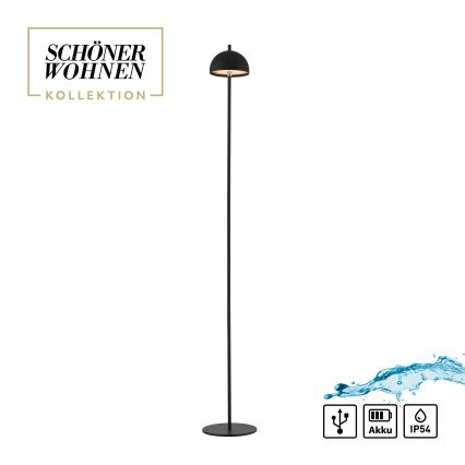 Schöner Wohnen 19245-18 - LED, ściemniana, dotykowa, ładowalna zewnętrzna lampa stojąca BELLIS LED/2,5W/5V 2600 mAh IP54 czarna