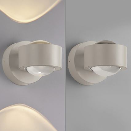 Schöner Wohnen 19331-39 - Kinkiet LED CHIA, 2 x LED / 2 W / 230 V, szary