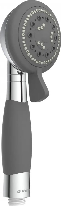 Schütte 60971 - Ręczna słuchawka prysznicowa VITAL, błyszczący chrom/szary