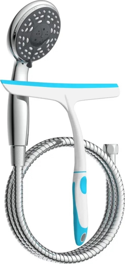 Schütte 64197 - Zestaw prysznicowy, chrom błyszczący + ściągacz do szkła