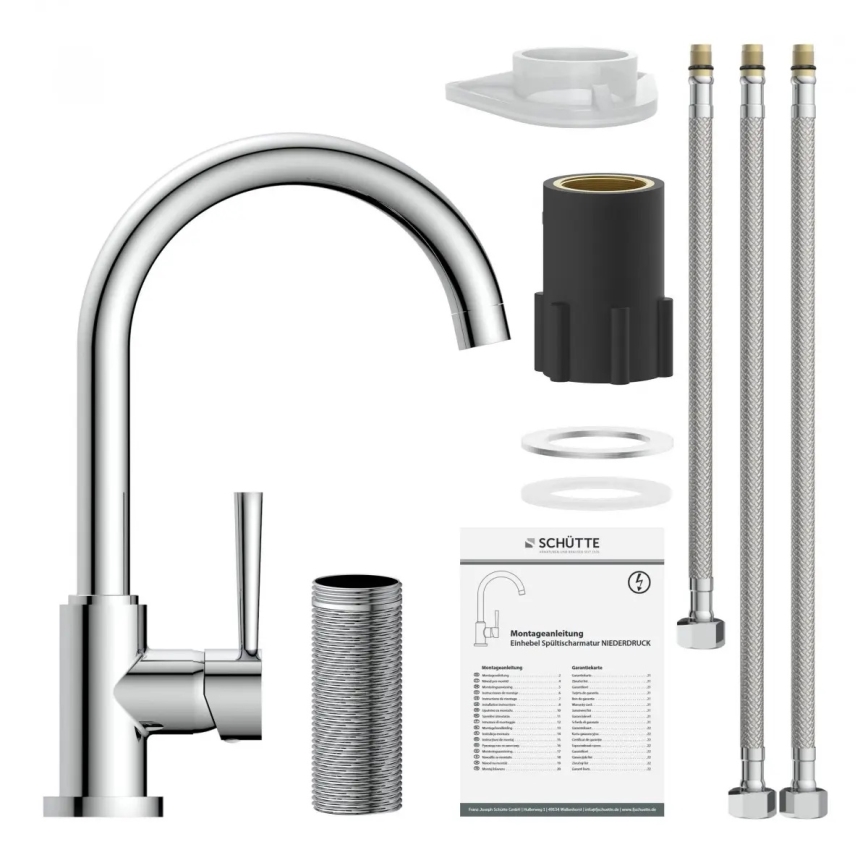 Schütte 79119 - Bateria zlewozmywakowa CORNWALL, chrom błyszczący