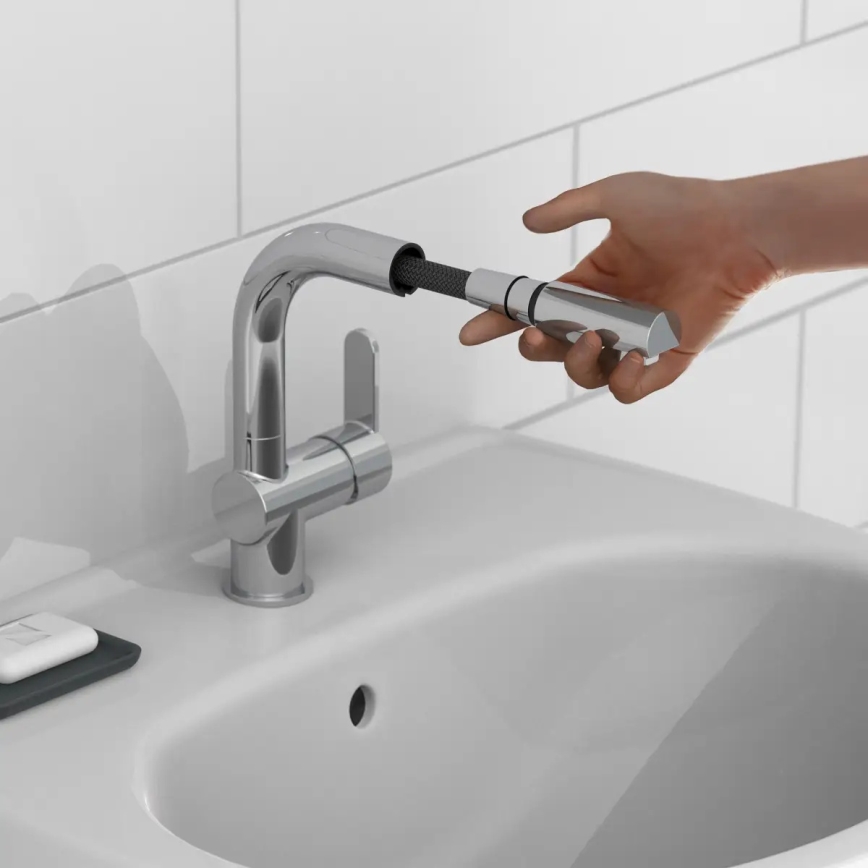 Schütte 79710 - Bateria kuchenna z wysuwaną wylewką LONDON, chrom błyszczący