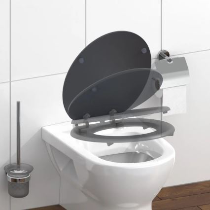 Schütte 80104 - Deska sedesowa SPIRIT ANTRACYT SoftClose MDF, drewno