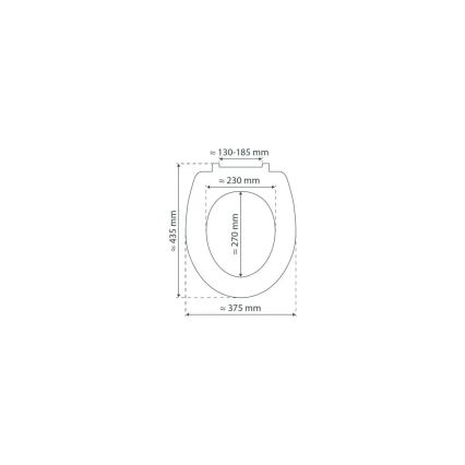 Schütte 80104 - Deska sedesowa SPIRIT ANTRACYT SoftClose MDF, drewno