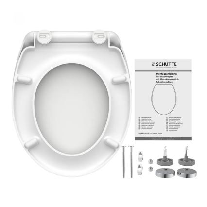 Schütte 82300-A - Deska sedesowa BIAŁA z cichym domykaniem, duroplast