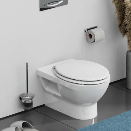 Schütte 84100-A - Deska sedesowa BIAŁA z mechanizmem SoftClose, wykonana z MDF