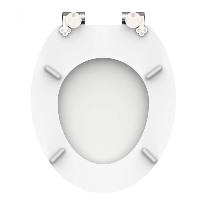 Schütte 84100-A - Deska sedesowa BIAŁA z mechanizmem SoftClose, wykonana z MDF