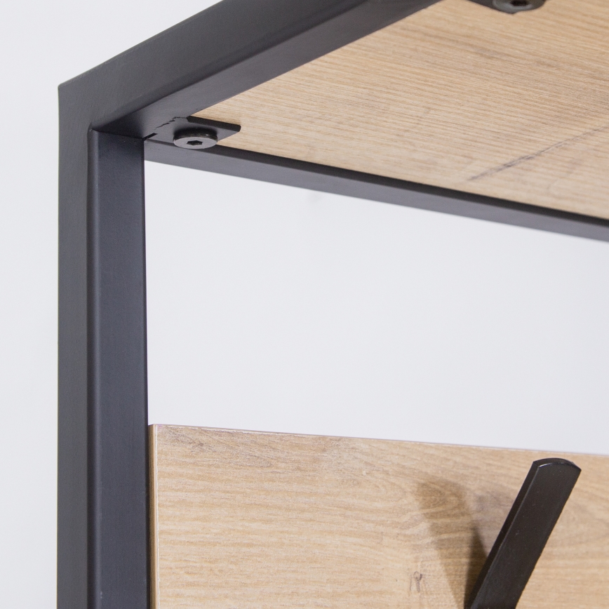 Ściana do przedpokoju NOMAD 182x78 cm czarny/beżowy