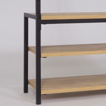 Ściana do przedpokoju NOMAD 182x78 cm czarny/beżowy