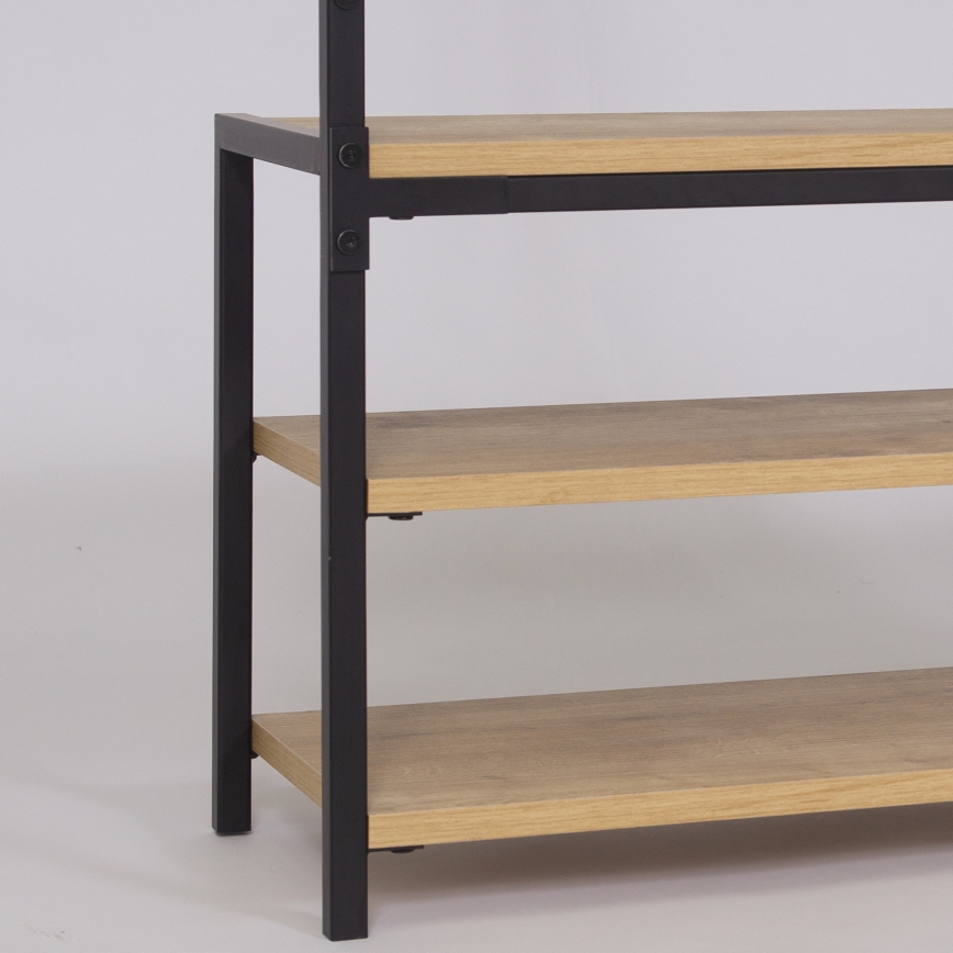 Ściana do przedpokoju NOMAD 182x78 cm czarny/beżowy