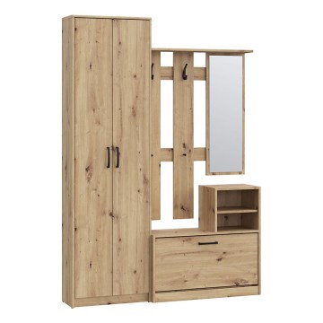 Ściana przedpokojowa z lustrem KAVI dąb artisan